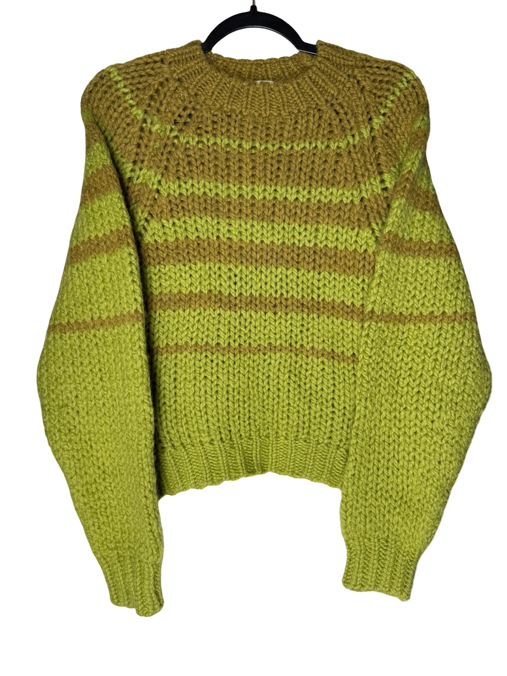 Paloma Wool Trance Sweater Womens Small Green Wool Alpaca Chunky Knit Spain